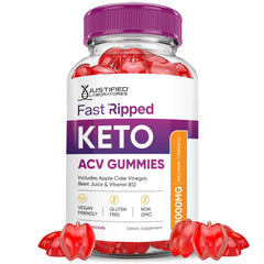Justified Laboratories Fast Ripped Keto ACV Gummies bottle for daily chew