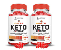 Justified Laboratories Ignite Keto ACV Gummies 2-pack bottle and packaging