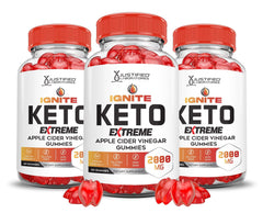 Justified Laboratories Ignite Keto ACV Gummies 3-Pack front view