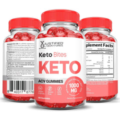 Assorted fruit-flavored Keto Bites gummies in a bowl