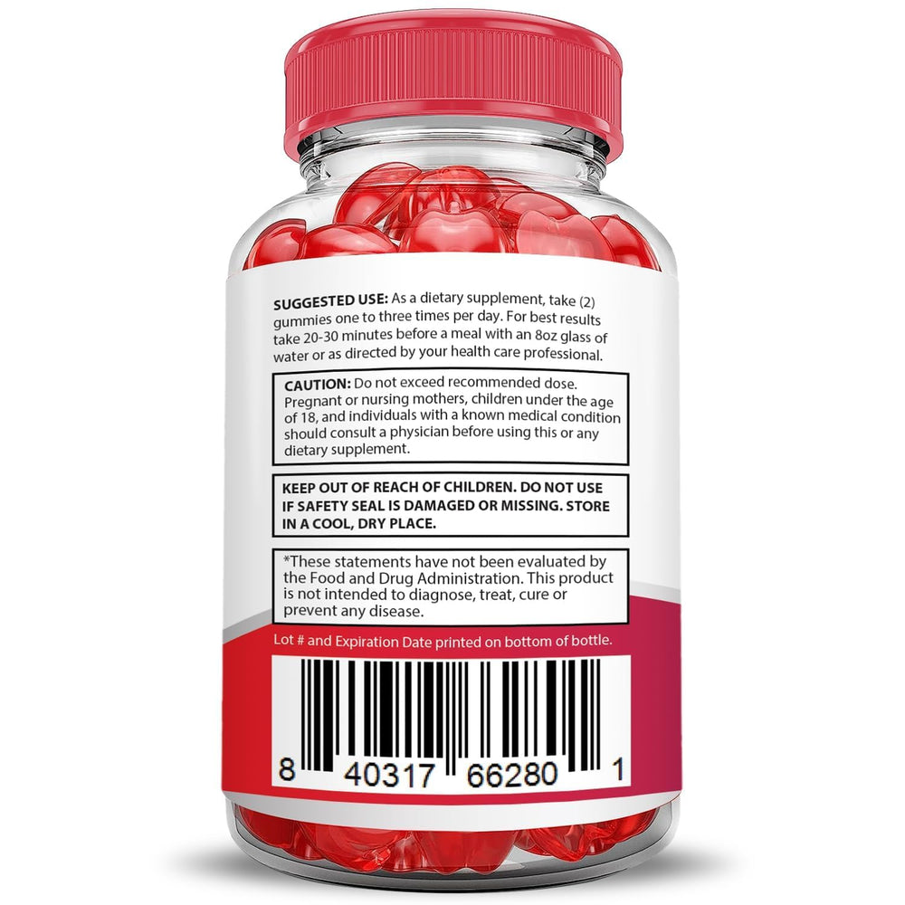 Nutrition facts panel for Justified Laboratories ACV gummies