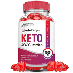 Justified Laboratories Keto Drops bottle front showing the gummy format for daily wellness