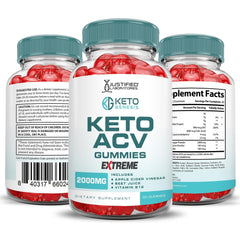 Justified Laboratories Keto Genesis Gummies vegan label communicates plant-based formula.