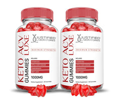 Justified Laboratories Luxe Keto ACV Gummies bottle front for a convenient daily wellness bite