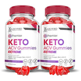 Justified Laboratories Premier Keto ACV Gummies 2-pack front label, vegan and gluten-free daily wellness
