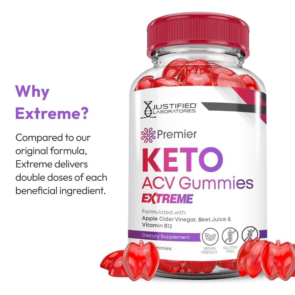 Justified Laboratories Premier Keto ACV Gummies 300 gummies display supports value for daily use.