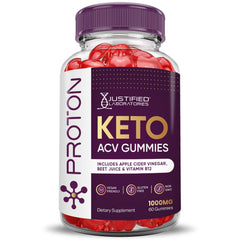 Justified Laboratories Proton Protein Keto ACV Gummies gluten-free and plant-based option for sensitive diets.