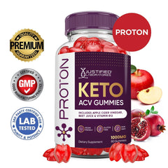 Justified Laboratories Proton Protein Keto ACV Gummies three-pack packaging for convenience