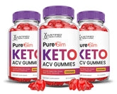 Front view of Justified Laboratories Pure Slim Keto ACV Gummies 3-Pack