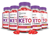 Bottle label for Justified Laboratories Pure Slim Keto ACV Gummies
