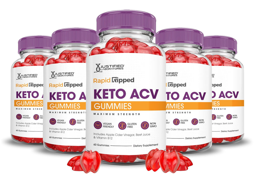 Justified Laboratories Rapid Ripped Keto ACV bottle showing 1000mg per serving for daily use.