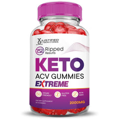 Justified Laboratories Ripped Results Keto ACV Gummies label information shows third party testing