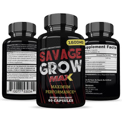 Safety and quality seals for Justified Laboratories Savage Grow Max 1600MG 2-Pack