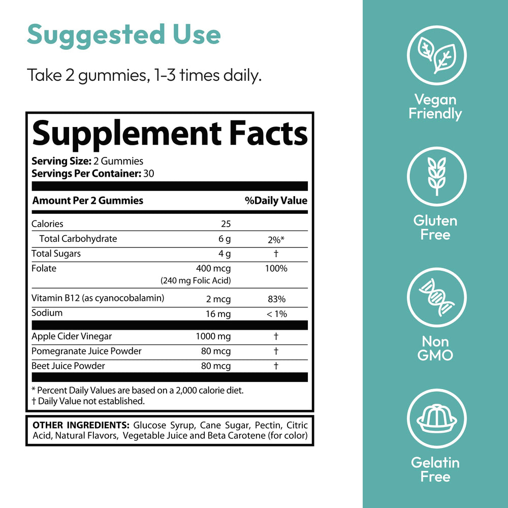 Justified Laboratories Speedy Keto ACV Gummies, dosificador para porciones consistentes.