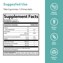 Justified Laboratories Speedy Keto ACV Gummies, dosificador para porciones consistentes.