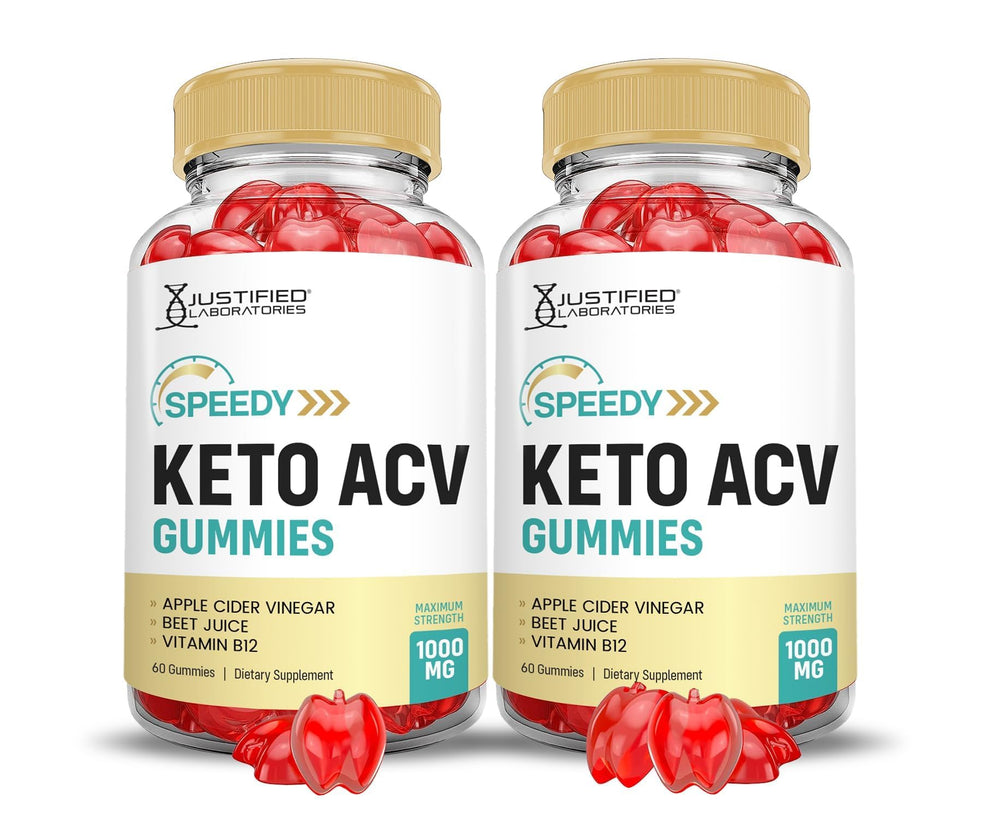 Justified Laboratories Speedy Keto ACV Gummies pack for easy daily wellness servings.