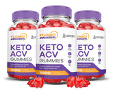 Front view of Justified Laboratories Turbo Ripped Keto ACV Gummies 3-Pack bottle