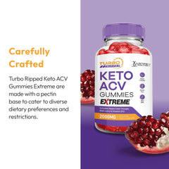 Justified Laboratories Turbo Ripped Keto ACV Gummies apple visual shows flavor profile.