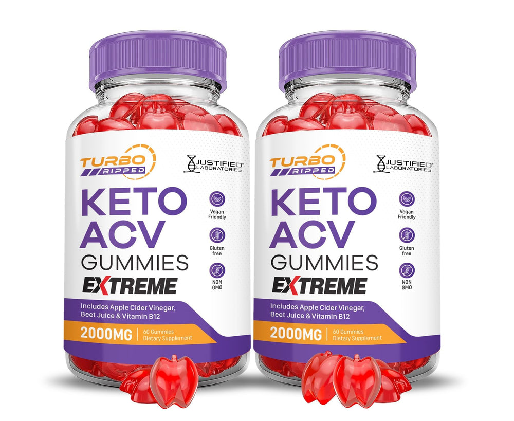 Justified Laboratories Turbo Ripped Keto ACV Gummies pack for convenient daily use