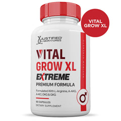 Close-up of Vital Grow XL Extreme label with 1600MG proprietary blend