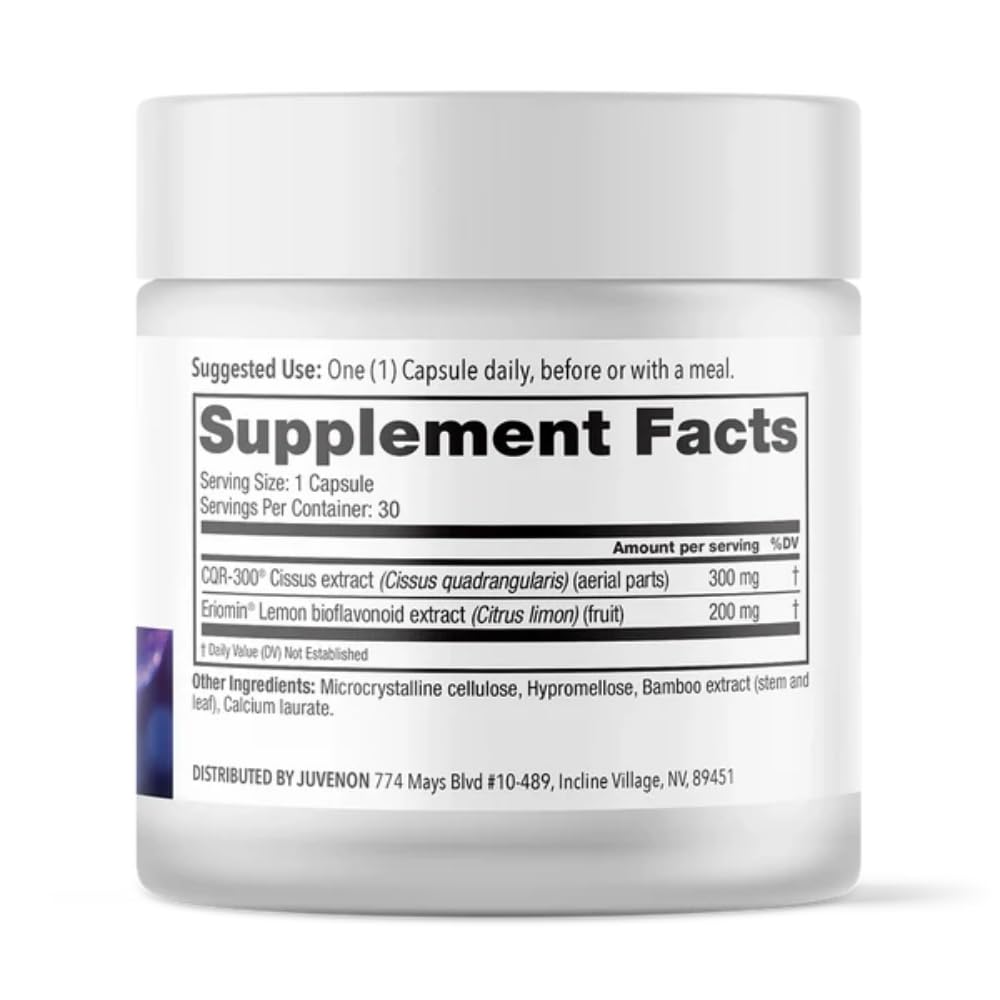 Juvenon GLP-1 Gold bottle – back label