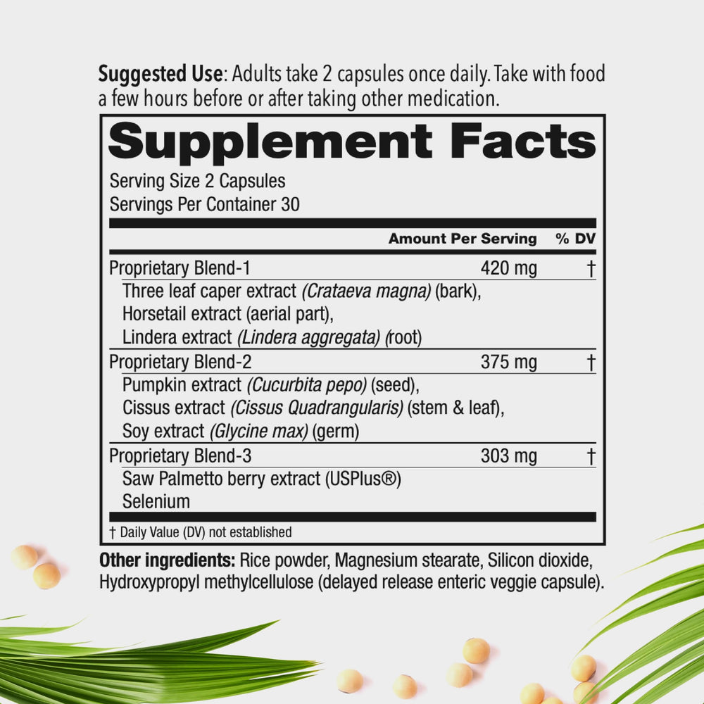 Illustration showing daily bladder support with Iron Bladder