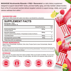 Vegan, non-GMO, gluten-free NAD supplement label