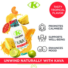 Back of Kava Shot label showing ingredients