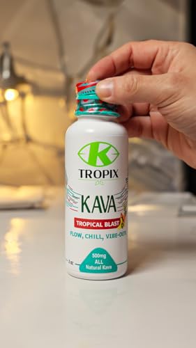 Single Kava shot on white background