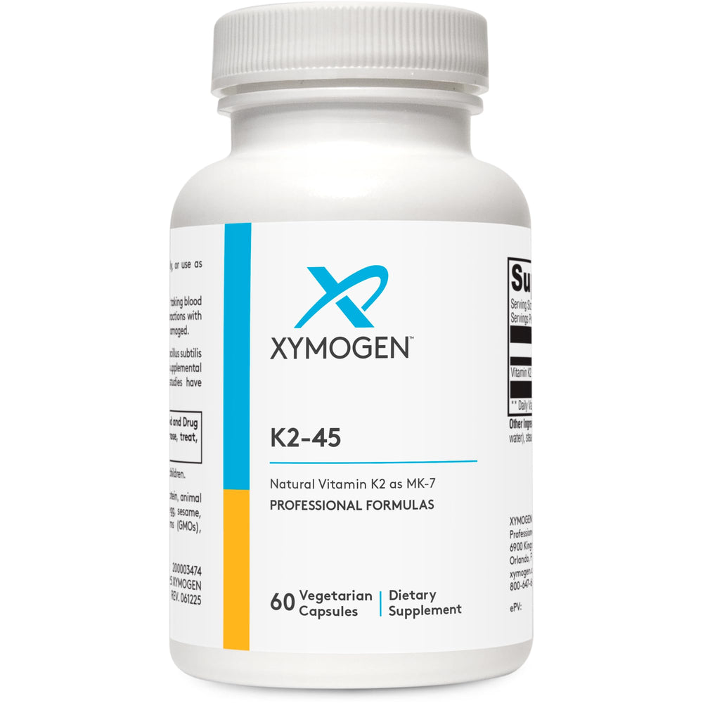 XYMOGEN K2-45 Vitamin K2 MK-7 bottle front view