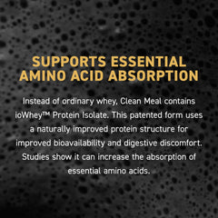 Kaged Clean Meal whey protein isolate close-up emphasizes premium protein source