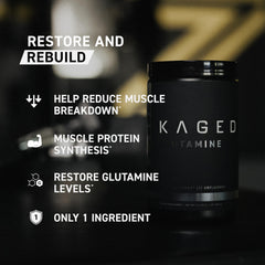 Plant-based fermentation label on Kaged Muscle jar
