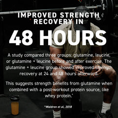Shaker cup with mixed L-Glutamine powder