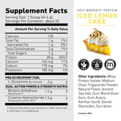 Kaged Post Workout Protein mixed shake in a glass showing smooth texture.