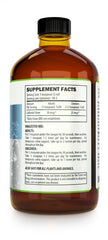 Close-up of Kaiame Naturals colloidal silver 16oz glass bottle