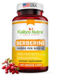 Kaibro Nutra Berberine 1000mg HCl bottle label