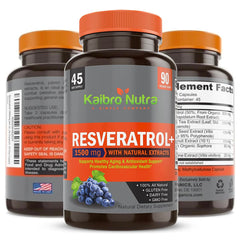 Close-up of 800mg trans-resveratrol per serving