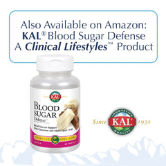 Supplement facts panel for KAL Alpha Lipoic Acid SR 600 mg