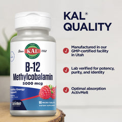 Vegetarian Vitamin B12 Methylcobalamin supplement tablet
