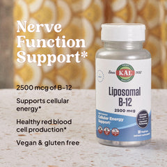 Gluten-free, vegan B12 capsules packaging