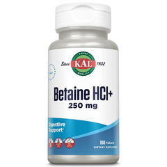 KAL Betaine HCl with Pepsin bottle - 100 count hero image
