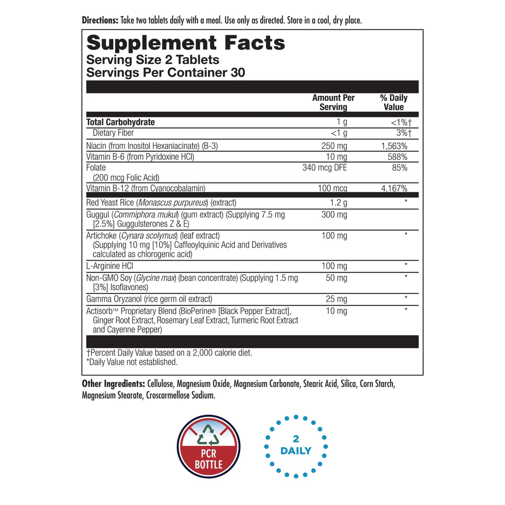 Close-up of KAL Beyond Red Yeast Rice label showing 60 tablets