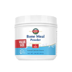 Front view of KAL Bone Meal Powder container (20oz).
