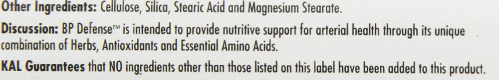 KAL BP Defense bottle close-up with label