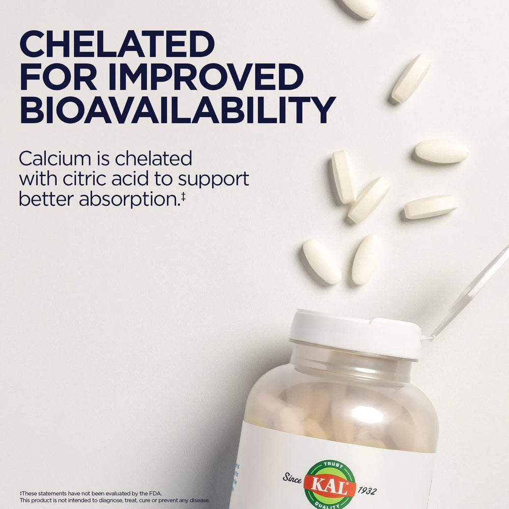 Gluten-free, lab-tested calcium supplement label