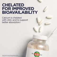 Gluten-free, lab-tested calcium supplement label
