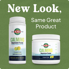 Nutrition facts label on Kal Calming Magnesium Powder Lemon Lime