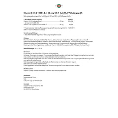 Kal Vitamin D3 K2 ActivMelt label close-up showing ingredients