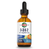 Front view of Kal D3 K2 DropIns bottle with citrus flavor