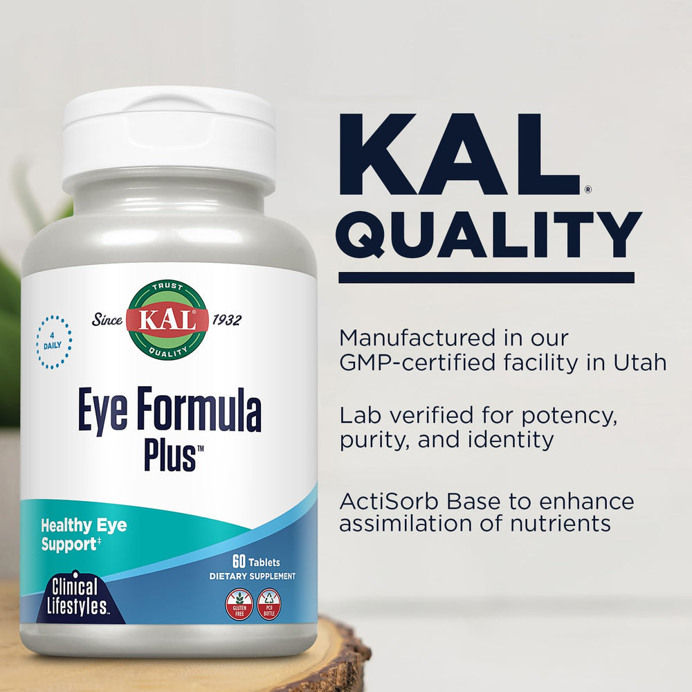 Ingredients panel for KAL Eye Formula Plus